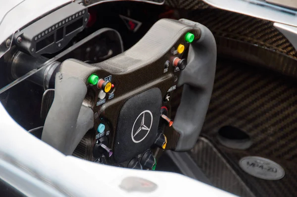 Steering Wheel Mercedes Formula Car — Stock Photo, Image