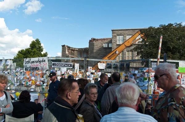 Stuttgart August Demonstration Gegen Die S21 Pläne — Stockfoto