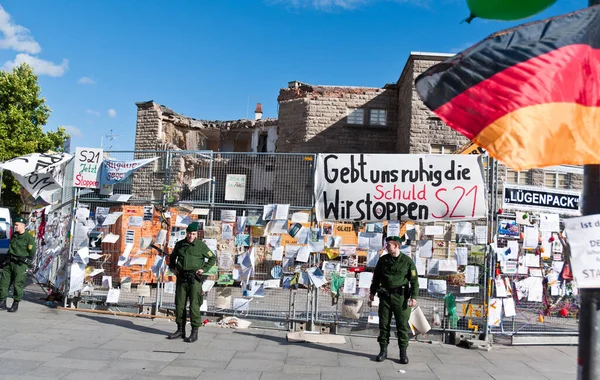 Stuttgart August Demonstration Gegen Die S21 Pläne — Stockfoto
