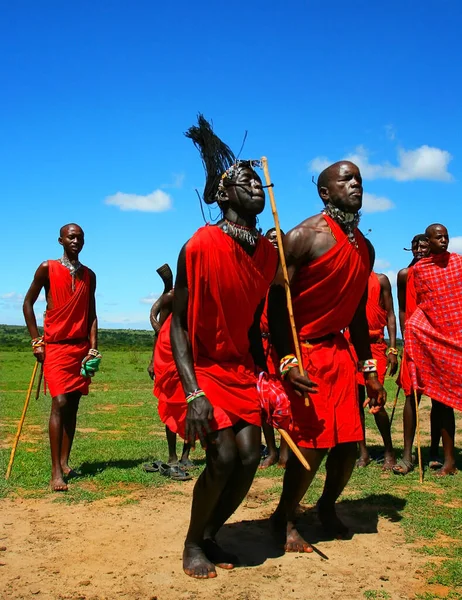 África Saltos Tradicionales Vista Fondo — Foto de Stock