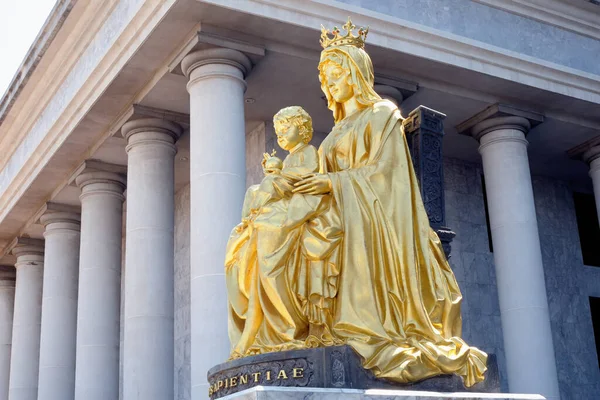 Gyllene Välsignade Jungfru Maria Med Jesusbarnet — Stockfoto