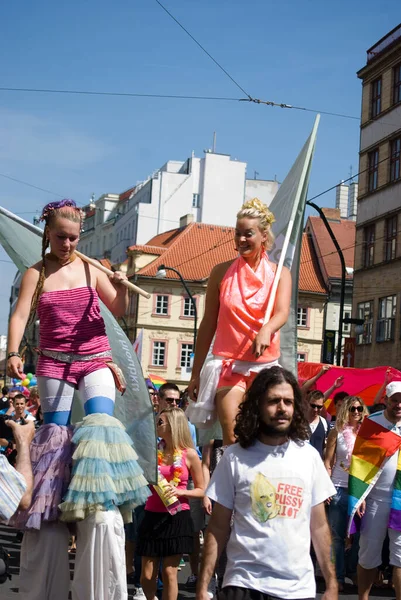 Dia Tiro Tempo Orgulho Desfile Praga — Fotografia de Stock