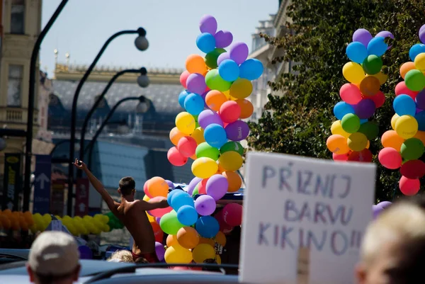 Tagesschuss Von Der Pride Parade Prag — Stockfoto
