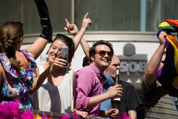 stock image Day time shot of pride parade in Prague