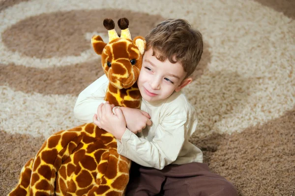 Little Boy Playing Toy — Stock Photo, Image
