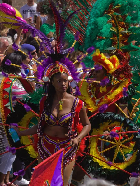 Participantes Carnaval Durante Desfile Festivo — Fotografia de Stock
