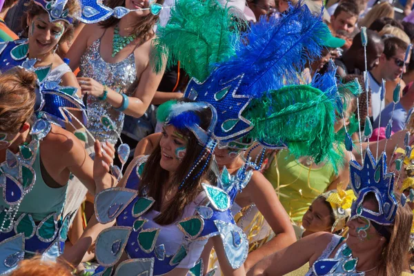 Partecipanti Carnevale Durante Sfilata Festiva — Foto Stock
