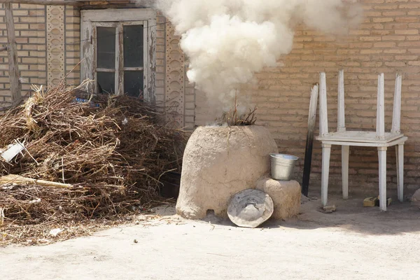 Fogões Barro Tradicionais Khiva Uzbequistão — Fotografia de Stock