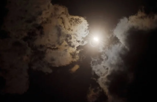 Nachtelijke Hemel Met Wolken — Stockfoto