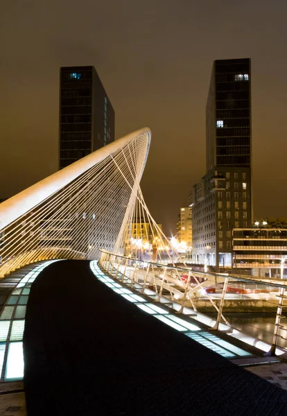 Bilbao Spain April 2013 City Architectureat Night — Stock Photo, Image