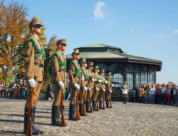 Guard of honor in Budapest, Hungary