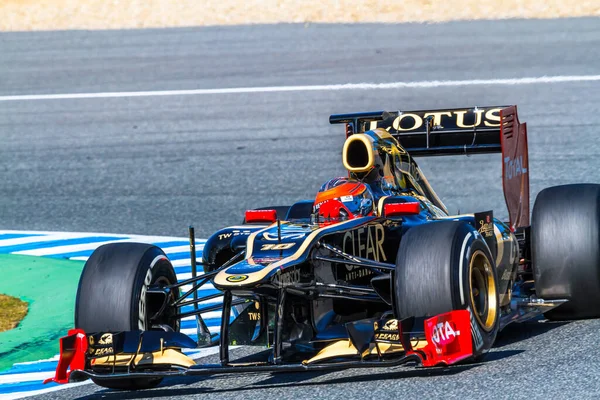 Týmu Lotus Renault Romain Grosjean 2012 — Stock fotografie
