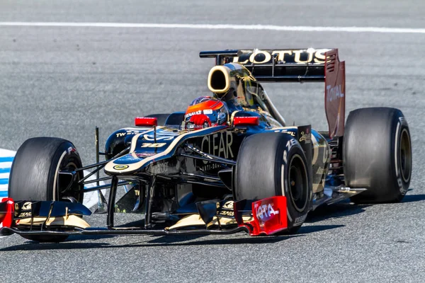 Týmu Lotus Renault Romain Grosjean 2012 — Stock fotografie