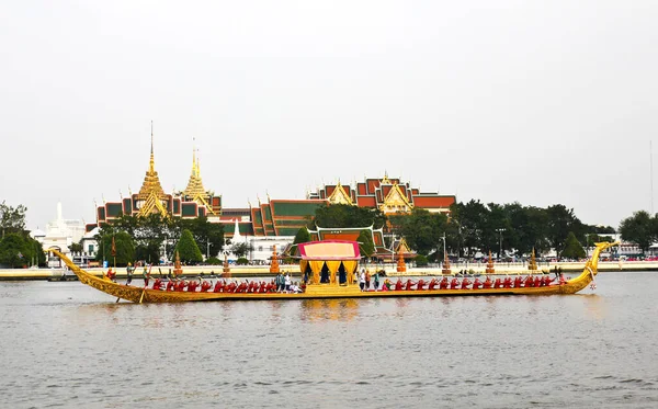 Procesión Barcaza Real Tailandia Río Chao Phraya — Foto de Stock