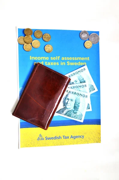 Swedish Tax Pamphlet Background — Stock Photo, Image