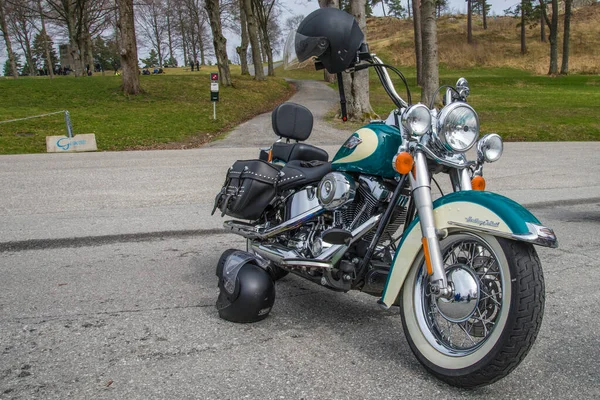 Motocyklové Setkání Pevnosti Fredriksten Harley Davidson — Stock fotografie