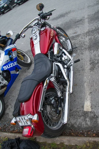 Motocyklové Setkání Fredriksten Pevnosti Harley Davidson Super — Stock fotografie