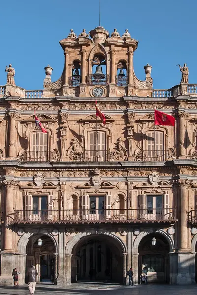 Rathaus Von Salamanca Bei Sonnigem Wetter — Stockfoto