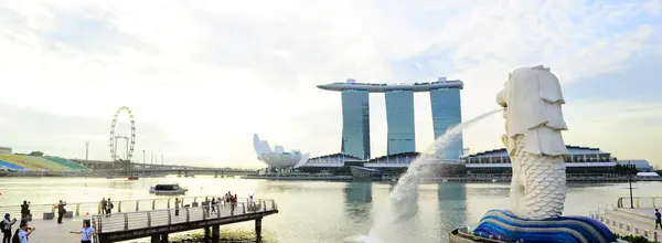 マーライオン噴水 シンガポール — ストック写真