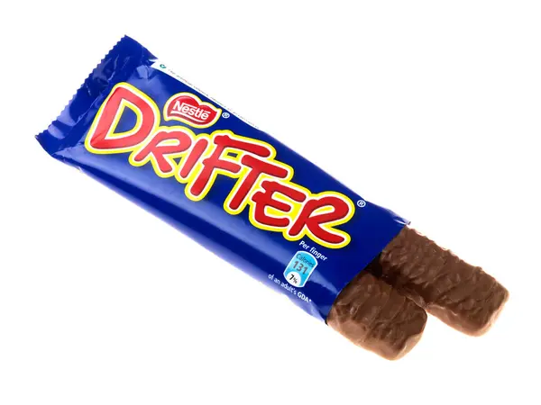 Drifter Chocolate Dedos Fundo Branco — Fotografia de Stock
