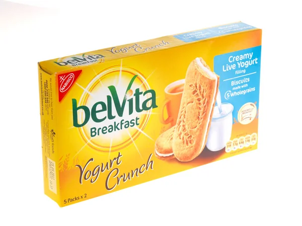 Yogurt Breakfast Snack Bar White Background — Stock Photo, Image