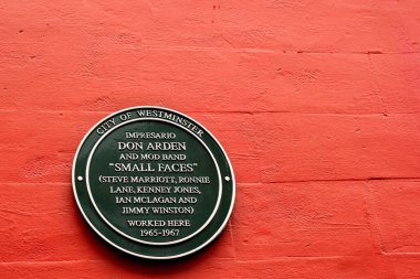 Don Arden Wall Plaque Carnaby Caddesi Londra