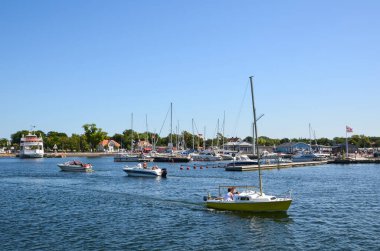 Idyllic küçük tekne limanı