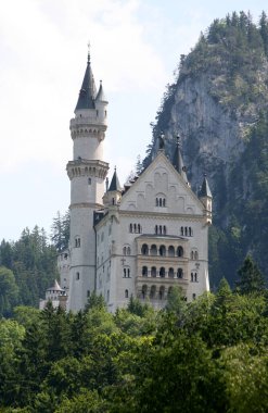 Neuschwanstein Kalesi 'nin güzel manzarası