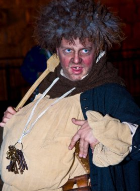 JERUSALEM - NOV 03, 2011: Venedik müzik topluluğu eski Kudüs kentinde düzenlenen geleneksel ortaçağ tarzı şövalye festivalinde performans sergiledi