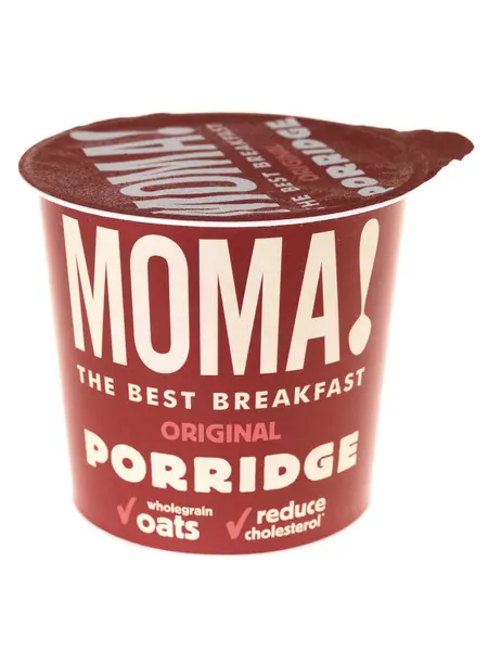 Instant Porridge White Background — Stock Photo, Image