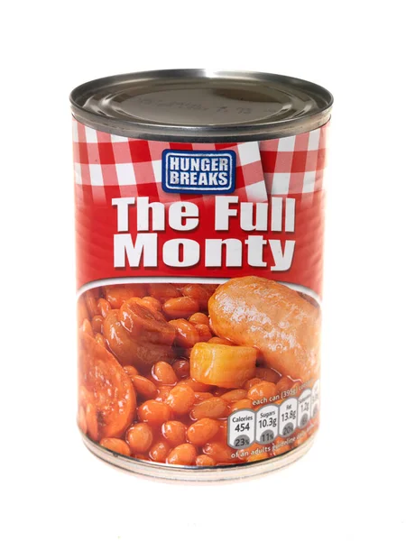 Full Monty Breakfast Can White Background — Stock Photo, Image