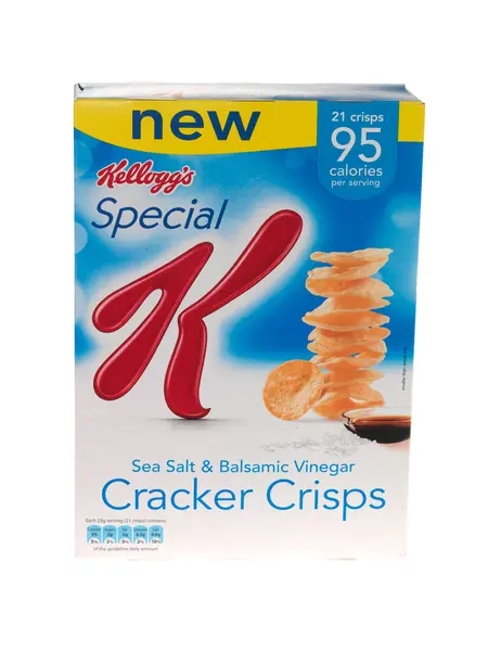 Cracker Crisps Breakfast Cereals White Background — Stock Photo, Image