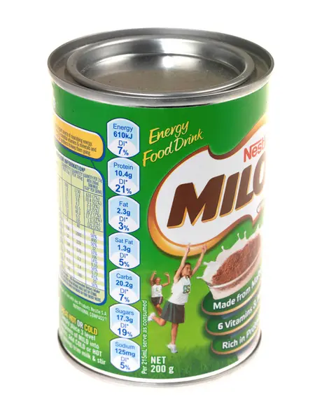 Nescafe Milo麦芽饮料 白色背景 — 图库照片