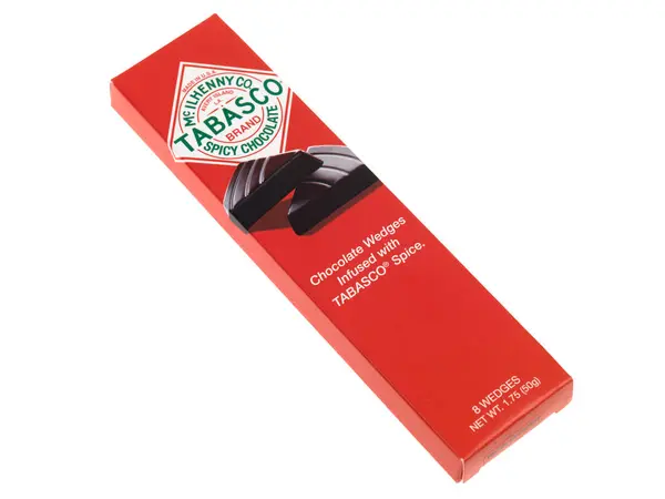 Cuñas Chocolate Tabasco Sobre Fondo Blanco — Foto de Stock