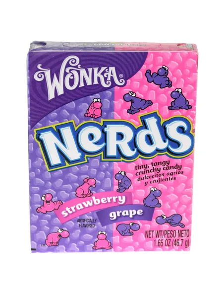 Wonka Strawberry Grape Nerds Doboz Fehér Alapon — Stock Fotó