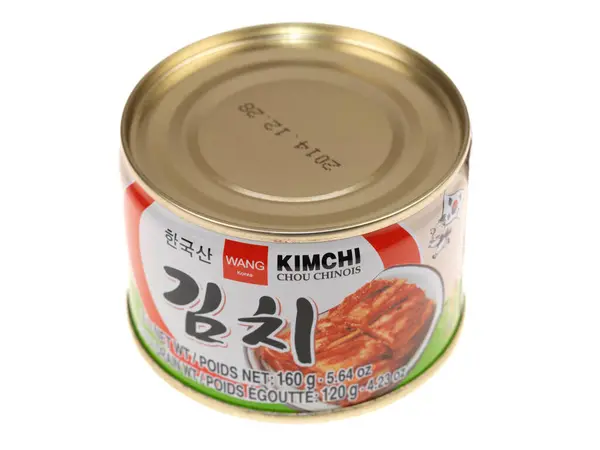 Kimchi Pickled Pikantna Kapusta Białym Tle — Zdjęcie stockowe