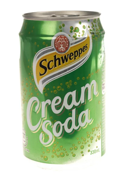 Can Cream Soda Sfondo Bianco — Foto Stock