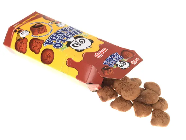 Box Chocolate Biscuits White Background — Stock Photo, Image