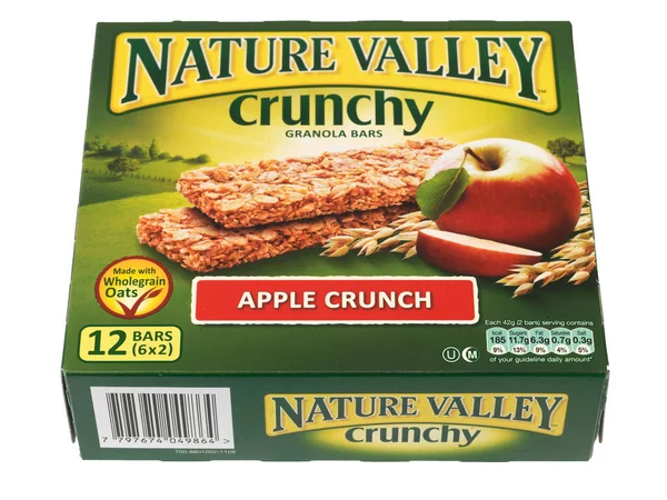 Nature Valley Crunchy Granola Bars Sur Fond Blanc — Photo