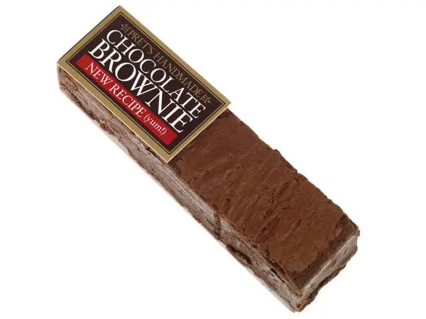 Pret Chocolate Brownie White Background — Stock Photo, Image