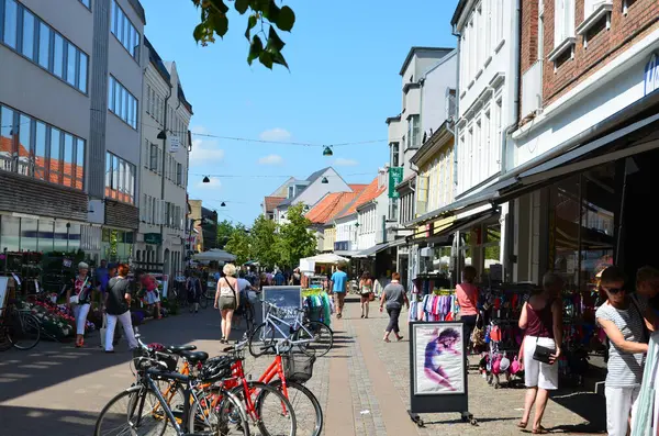 Gatuvy Från Roskilde Danmark — Stockfoto