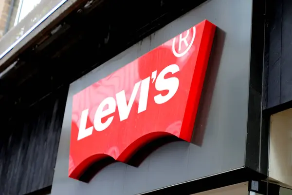 Levi Shop Sign Carnaby Street London — Stock Photo, Image