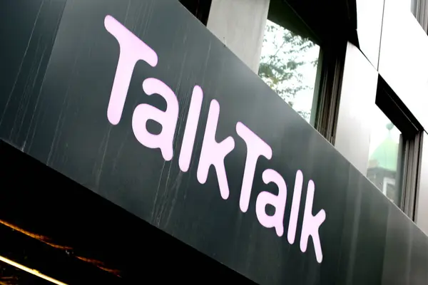 Talk Talk Shop Front Sign Broadwick Street London — Stock Photo, Image