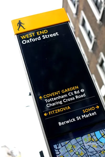 Oxford Street Tourist Guide London — Stock Photo, Image