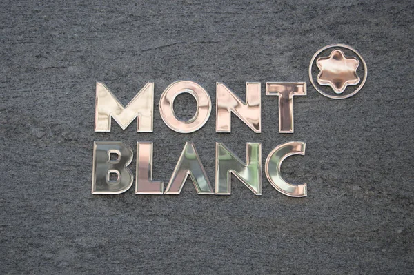 Mont Blanc Texto Pared — Foto de Stock