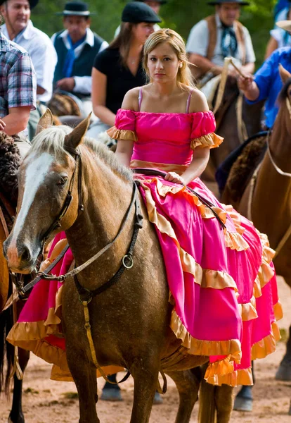 Celebração Anual Festival Gaúcho Férias Tradicionais — Fotografia de Stock
