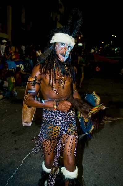 Feestelijke Lichte Carnaval Montevideo — Stockfoto