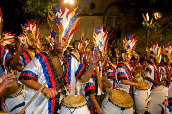 Feestelijke Lichte Carnaval Montevideo — Stockfoto