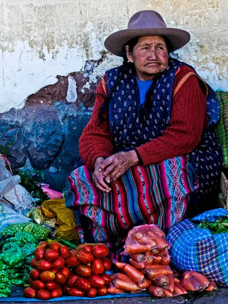Portrait Peruvian Woman — Stock Photo, Image