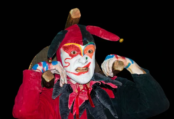 Performer Man Costume Mask Acting Akko Theater Festival Israel — Fotografia de Stock